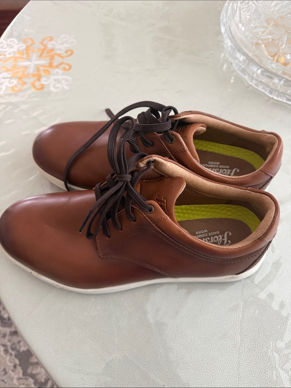 Men's Casual Brown Leather Lace-Up Shoes
